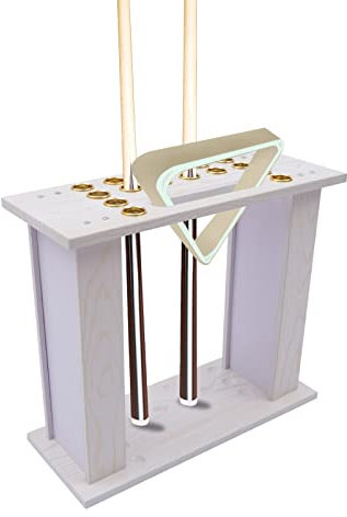 Alnemy Pool Queue Rack biljard, fristående golv-pool-kö-ställ, premium biljardkö-kä-hållare, biljardköställ gjord av tät bräda, snooker poolrack lätt att använda (16 hål)