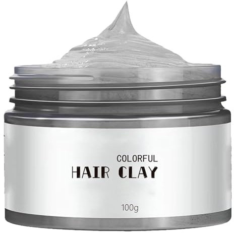 KOAHDE Crema de Color de Cabello Gris,Crema de Tinte de Cabello Gris,Teñida para el Cabello Plateado,Tinte Para El Cabello Plateado,Cera Temporal del Peinado,Unisex