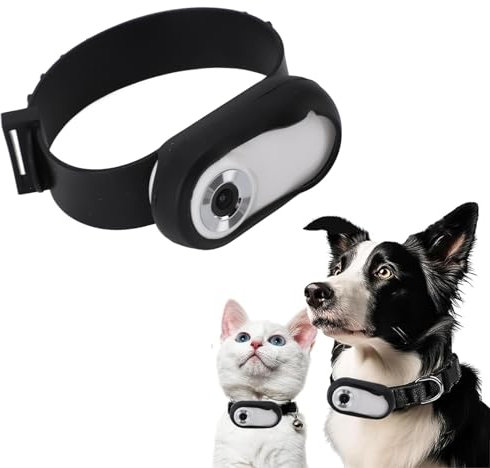 HD 1080P Katzenkamerahalsband mit Videoaufzeichnung, 170° Weitwinkel, Kleine Actionkameras, Verstellbares Haustierkamerahalsband für Hunde, Katzen, Geburtstagsgeschenke