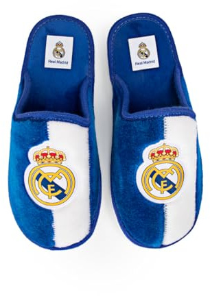 MARPEN SLIPPERS Zapatillas de casa Real Madrid CF Oficiales Temporada 24/25 para Hombre o Mujer, Ligeras de Invierno, Azul, Talla 42