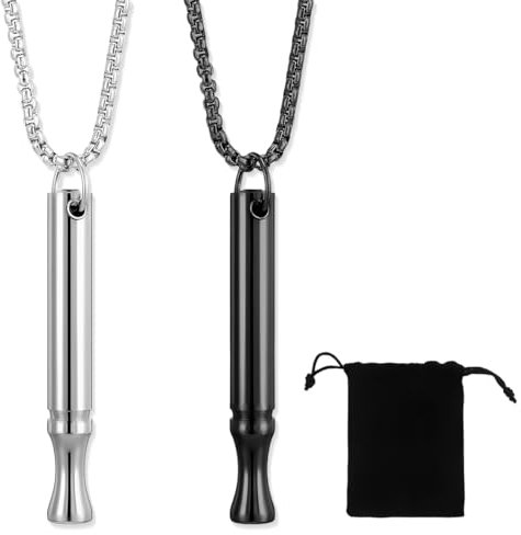 2 Stück Rauchentwöhnung Kette, Halskette Rauchfrei, Halskette Gegen Angst, Stressabbau Halskette, Meditations Atemhalskette, Achtsame Atmung Halskette für Meditation Entspannung Beruhigung