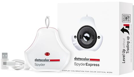 Datacolor SpyderExpress – enkel bildskärmskalibrator | 90 sekunders kalibrering, stöder Liquid Retina XDR och MacBook med Mini-LED, kompatibelt med senaste Windows och Mac
