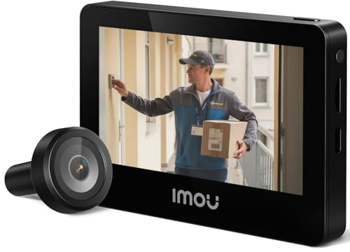 Imou Mirilla Digital de Puerta con Modo AOV (Siempre en Vídeo) – Cámara 5MP Ultra HD, Pantalla a Color de 4.3, WiFi 2,4/5GHz, Detección de Personas, 4800mAh Batería Recargable, Máscara de Privacidad