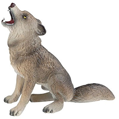 Bullyland 63392 – Spielfigur, Wolf heulend, ca 9 cm