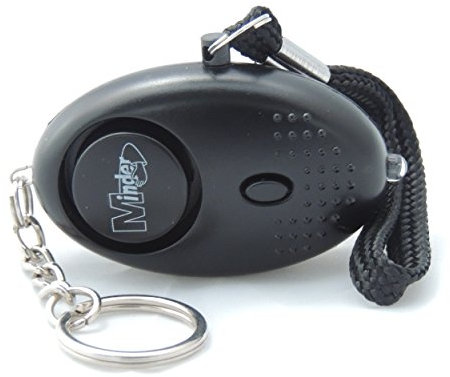 Minder® 140db Police Approved Mini Minder Loud Personal Staff Panic Rape Attack Safety Security Alarm Keyring w/Torch - Secured by Design Approved (Police Preferred Specification) (Black)