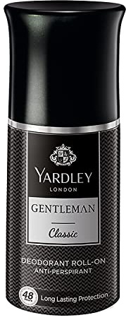 Yardley London Gentleman Classic Deodorant Roll-On| 48-Hours Long Lasting Scent| Men’s Body Deodorant| Roll-On for For Men| Masculine Fragrance| 50ml
