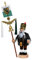 KWO Olbernhau 21131 Räuchermännchen Bergmann mit Schellenbaum, 31 cm