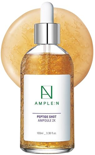 Ample : N Peptide Shot 2X Ampoule – Sérum concentré intensif anti-âge avec fils peptidiques – Effacant les rides et améliore la fermeté – Soulève la peau affaissée – Repulpe et répare la peau – 10 ml