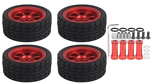 VGEBY RC-Radreifen, Langlebige RC-Radreifennabe aus Aluminiumlegierung, Verbessert den Grip, Geeignet für Wltoys 144001 1/14 Ferngesteuertes Auto