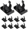 YHQZ 10 Sets Bath Panel Clips,Kickboard Brackets,Kitchen Plinth Clips Kick Board Clips,Heavy Duty Kitchen Kick Board Plinth Clips with Attaching Bracket Adjustable for Kitchen Cabinets Bed Legs(Black)