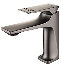 CWLPSL Weit verbreiteter Badezimmerhahn, Wasserhahn für Badezimmerwaschbecken aus Zinklegierung, Wasserhahn für Aufsatzwaschbecken, Badezimmerarmaturen kompatibel mit Waschbecken mit 1 Loch,