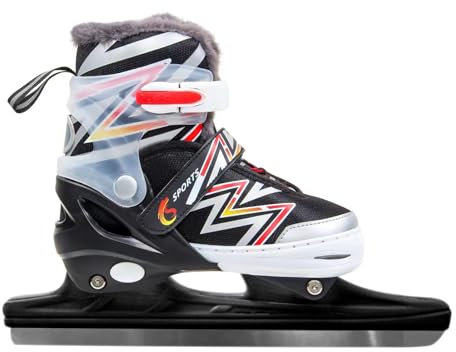 LuminescentDream Schlittschuhe für Damen und Herren Anfänger professionell warm größenverstellbar Eislauf-Schlittschuhe Ball-Skates Eisschnelllauf-Schlittschuhe Optimaler Halt & bequemer Komfort