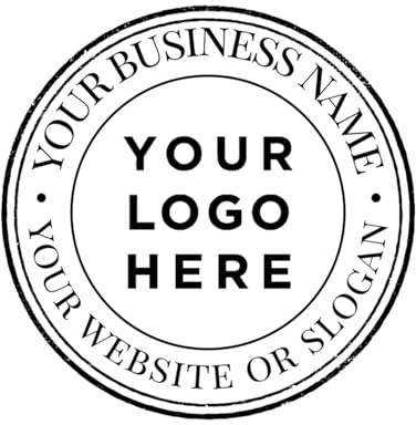 Sello personalizado con logotipo de empresa autoentintado, carga tu propia imagen, elige entre 18 colores de tinta