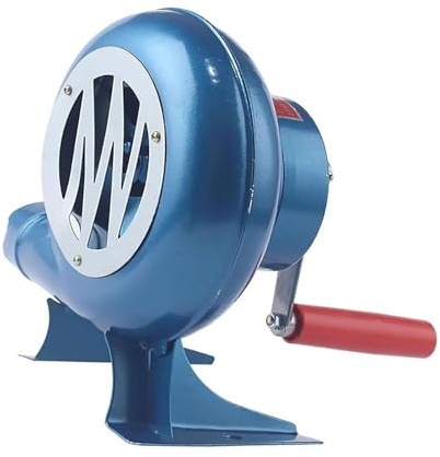 JOUFNING Ventilateur Manuel - Camping Activateur pour Barbecue, Forgeron Manuel Forge Souffleur, Accessoires De Réchaud De Camping De Pique-Nique De Gril, pour Barbecue(150W)