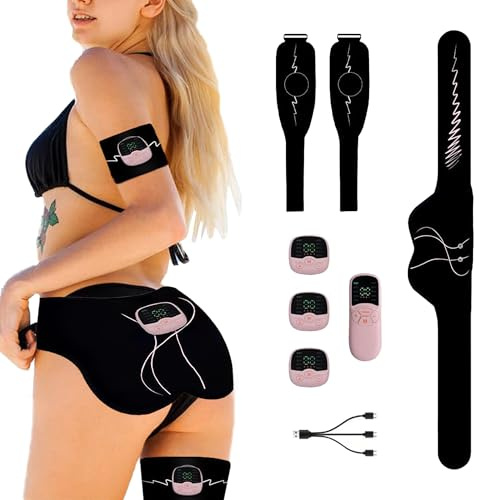 EMS Electrostimulateur Musculaire Fessier, Électronique Hanche Toner & Fesse Trainer, Fessier Musculation Appareil pour Les Abdos/Bras/Jambes/Fesses, Serrer et Renforcer Les Muscles, Homme et Femme