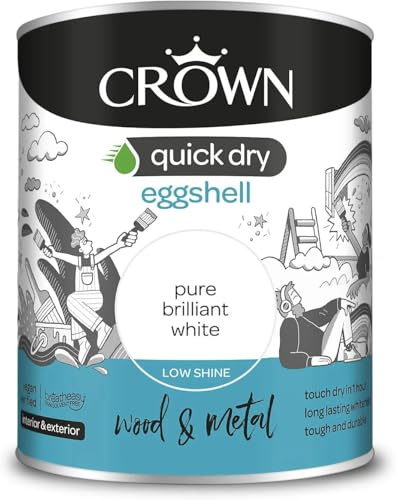 AXpower Inspirational Technology Empowering People Quick Dry Eggshell Paint 750ml – Pure Brilliant White – Low Sheen Interior Paint for Walls, Woodwork, Doors & Trim – Durable & Washable Finish