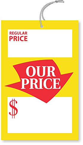 SmartSign Pack of 250 Regular and Special Price Tags with Strings | 3.25 x 5, 12 pt Cardstock, Write-On
