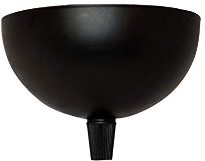 TIBELEC - Pavillon Luminaire, Cache-fils Demi-Sphère Métal, Noir Diamètre 100MM