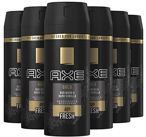6x Axe Deodorant Bodyspray Gold 150 ml