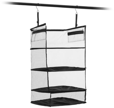 InnovaGoods - Etagère de Rangement Pliable Portative Sleekbag, Organisateur Vêtements et Chaussures, Polyester, Noir, 45 x 74 x 32 cm