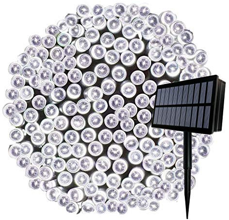 FANSIR Solar String Lights, 164ft 500 LED Outdoor String Solar Powered Fairy Lights Waterproof 8 Modes Garden Decorative Light for Tree, Patio, Garden, Yard, Home, Wedding, Party(Cool White)