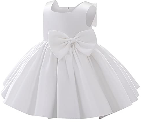 Baby Girls Little Girls Bowknot Tutu Princess Prom Dress Formal Ball Gown Birthday Wedding Party Christening Baptism Dresses