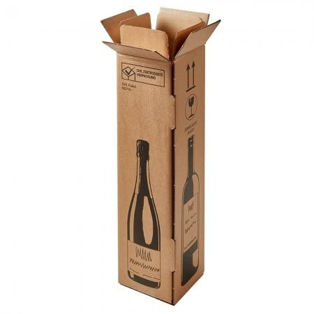 BB-Verpackungen Lot de 10 et 80 cartons d'expédition de bouteilles en carton solide 105 x 105 x 420 mm