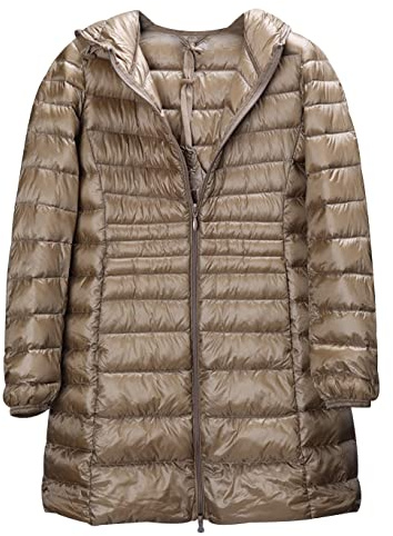 Veste Doudoune Longue Legere Femme Doudoune Légère Femme Long Capuche Fine Hiver Puffer Jacket Blouson Matelassé Femme Grande Taille Parka Doudoune Duvet Plume Ultralight Femme Imperméable 6XL