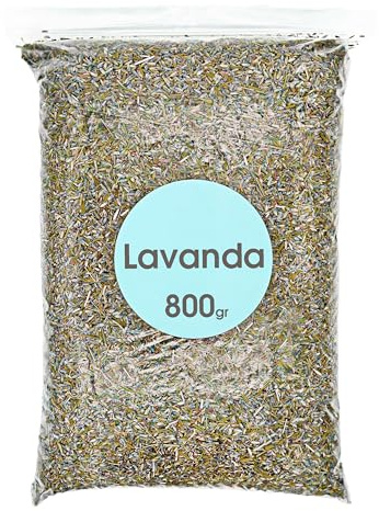 Lavanda Seca Natural 800 GR - Flores Secas Lavanda - Lavanda - Flor de Lavanda Seca Natural para Ambientador, Aceite Esencial, Jabones, Cosméticos, Velas…