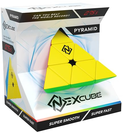 NEXCUBE PYRAMID - Gioco Rompicapo a Forma di Piramide per Bambini dai 6 Anni - 24 Prismi Colorati - Gioco di Logica e Riflessi - Cubo Veloce per Sviluppare Abilità Cognitive