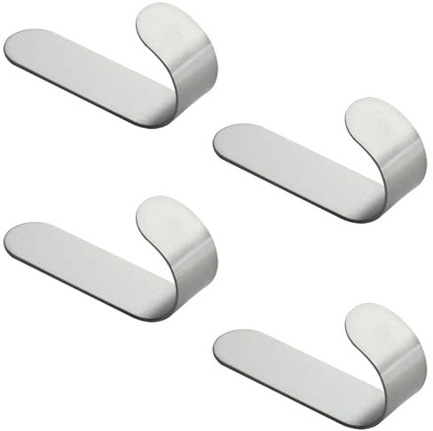 Comforty 4 Pcs Haken Edelstahl Selbstklebend Handtuchhaken Kleiderhaken Wandhaken Klebehaken Edelstahl Selbstklebend Ohne Bohren Wasserfest, für Decke Bad Küche Badezimmer