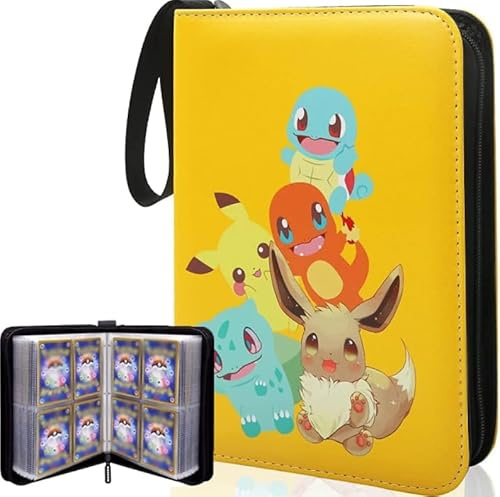 Trading Card Binder/Folder Portable Card Album, 400 Pockets, 4 Pockets Page, 50 Pages, Card Holder Collection Album