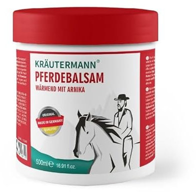 Kräutermann® Pferdebalsam wärmend mit Arnika 500ml - Massagegel für müde Muskeln & Gelenke