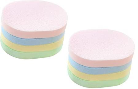 SHERCHPRY 8piezas Borlas Limpiadoras Esponjas Faciales Unidades Almohadillas Desmaquillantes Gruesas Para Limpieza Facial Colores Aleatorios