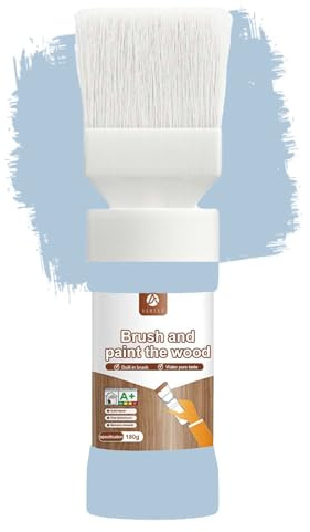 Anirun All In One Furniture Paint, Cabinet Paint No Sanding Or Priming for Doors, Tables, Chairs And Dressers, Fast Drying, 6.35 Oz-1 Pack (Light Blue)