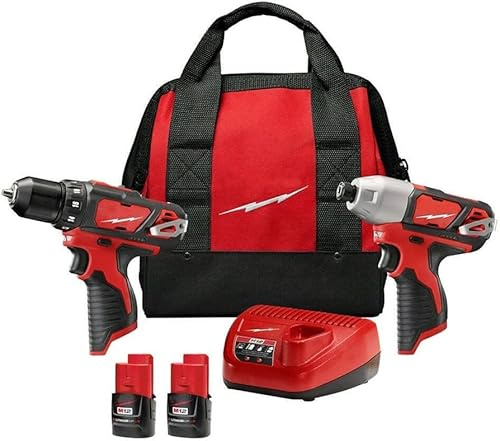 M12 12-Volt Lithium-Ion Cordless Drill Driver/Impact Driver Combo Kit (2-Tool) with Free M12 1.5Ah Battery (2-Pack)