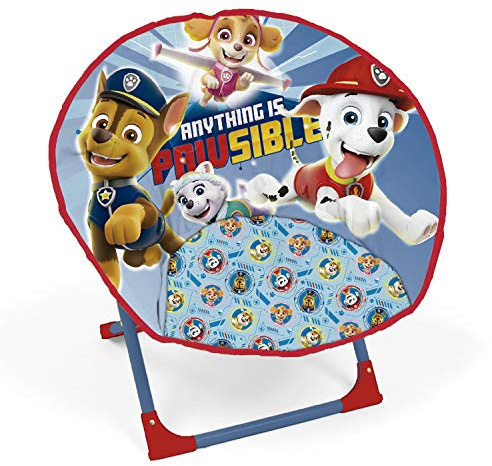 ARDITEX Paw Patrol Folding Round Chair, Children's Moon Chair, Ø 50 cm