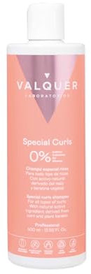 Valquer Professional Special Curl Shampooing pour cheveux bouclés Sulfate Free, Salt Free, Vegan jusqu'à 96% d'origin naturel 400 ml