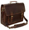 Dhk Devil Hunter Killer Ledertasche Vegas aus Leder Aktentasche Umhängetasche Laptoptasche 17 Zoll Braun Herren Groß
