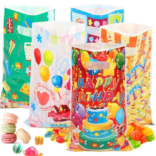 50 Stück Geschenktüten, Geburtstagstüten, Geburtstagstüten Kinder,Cookie Partytüten,tüten kindergeburtstag mitgebsel, Weihnachten, Hochzeiten, Hochzeitsfeier
