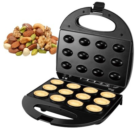 Máquina de pastel de nueces, máquina de pastel eléctrico de nueces - Máquina eléctrica de pasteles y nueces - Aparato de cocina antiadherente para desayuno, gofres, bocadillos, y