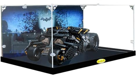 BoHeart Acryl-Vitrine für 76240 DC Batman Batmobile Tumbler Iconic Car, transparente, staubdichte Displaybox, 50,8 x 33,6 x 28,5 cm (Hintergrund)