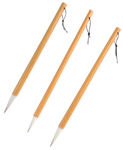 DIYEAH 3St Haarbürsten-Set Schreibpinsel Bleistifte aquarell tinte stift Malstift Schreibstift Zeichenstift chinesische kalligraphie stift Pinselstift für chinesische Kalligrafie Bambus