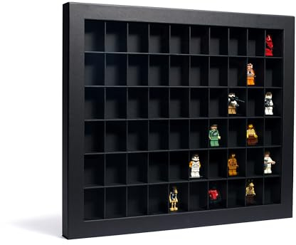 Leuchtturm 373295 Scatola da Collezione, 60 Scomparti da 50 x 36 x 33 mm, per Figure da Collezione - Cartone Nero