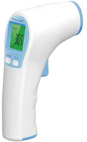 Berrcom Termómetro para la fiebre Termómetro de frente por infrarrojos sin contacto para bebés, niños, adultos, termómetro médico digital 3 en 1 con lecturas precisas inmediatas