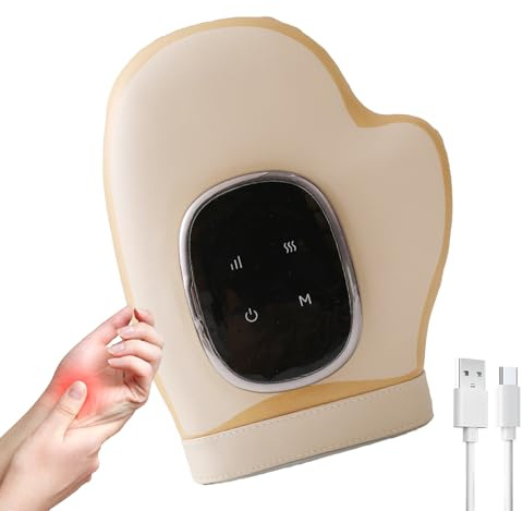 Yplkm Masajeador De Manos,Ajustable 3 Temperaturas HD - Masajeador de Compresión Manual,Para Hombres, Mujeres, Adultos Y Mayores En Uso Prolongado De Ordenador, Trabajo