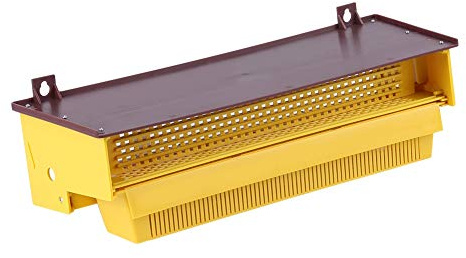Tomotato Piège à Pollen Amovible, Plateau Ventilé Jaune en Plastique pour Apiculture et Collecte de Pollen