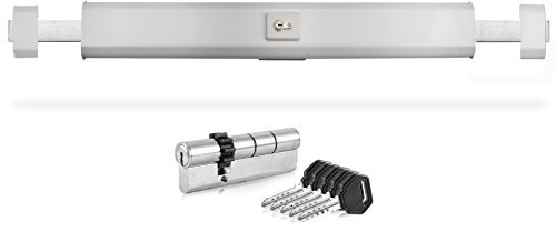 Ckey Panzerriegel Querriegel Panzerriegelschloss Türsicherheit Schließzylinder 900mm weiss