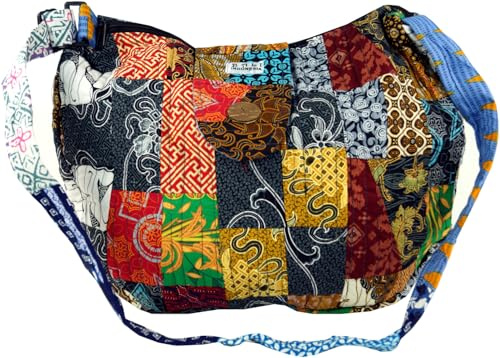 GURU SHOP Patchworktasche Bali, Unisex - Erwachsene, Mehrfarbig, 30x40x17 cm