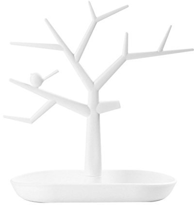 Mnixy Albero per gioielli, stand per orecchini, display per gioielli bianco
